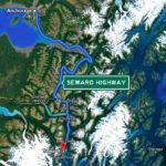 Anchorage to Seward map
